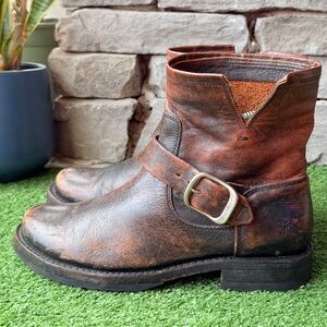 Frye Veronica Distressed Leather Women’s Ankle Boots